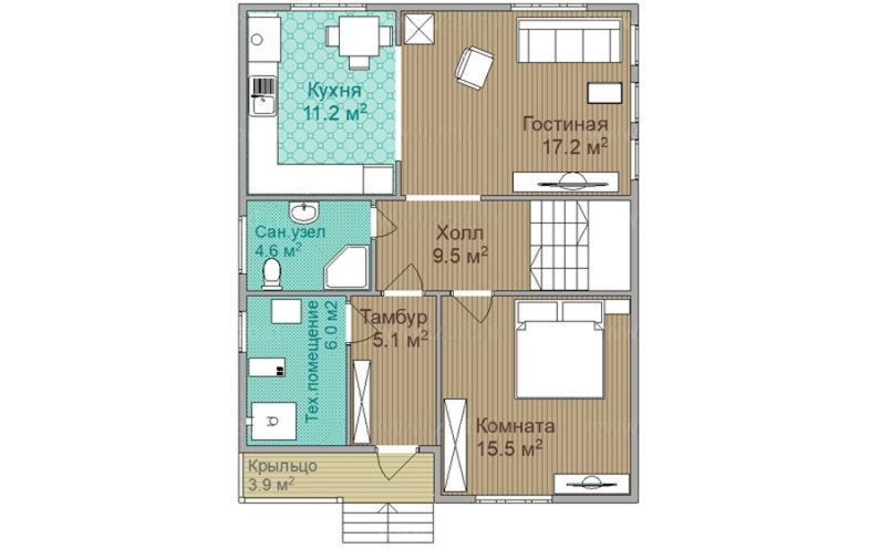 План 1 этажа