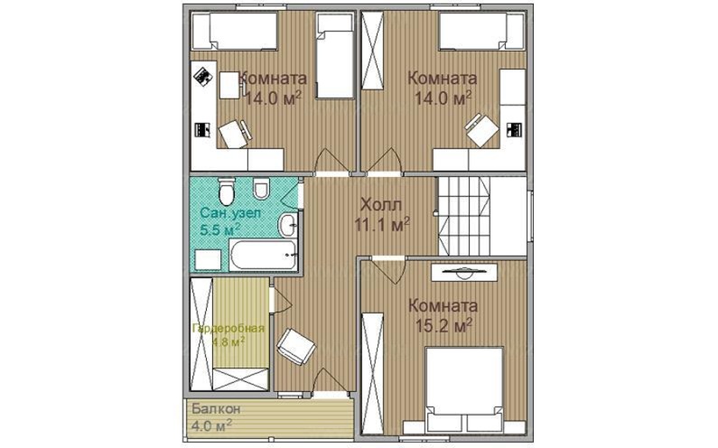 План 2 этажа